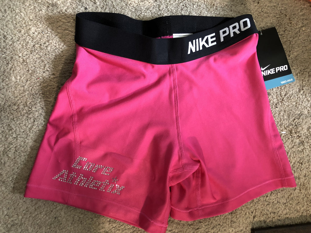 Pink Bling Nike Pro's (limited youth sizes)